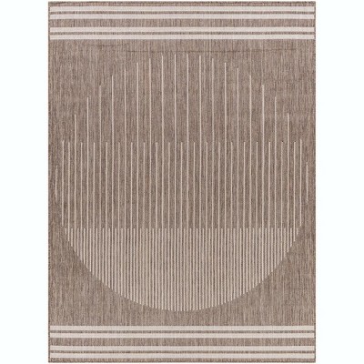 Mark & Day Struble 5'3"x7' Rectangle Woven Indoor and Outdoor Area Rugs Dark Brown