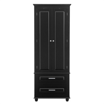 OUTSUPPLY Tall 2-Drawer Storage Cabinet with Adjustable Shelf for Bathroom, Office & Kitchen, Anti-Tip Safety