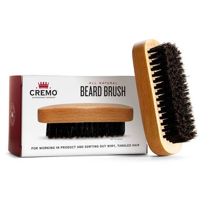 Cremo Premium Boar Bristle Beard Brush with Wood Handle - Shaping & Styling - 1ct