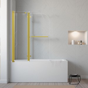 Sleek Frameless Shower Enclosure for Bathtubs, 6mm Thick SGCC Safety Tempered Glass, Pivot-style Tub Shower Door - 1 of 4