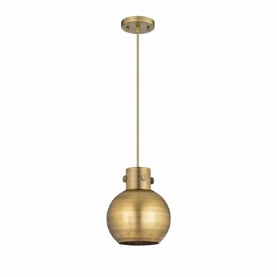 Newton Sphere - 1 Light Pendant with Metal Shade In Industrial Style-9.13 Inches Tall and 8 Inches Wide
