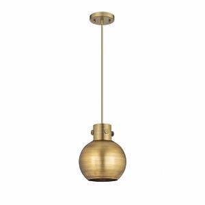 Newton Sphere - 1 Light Pendant with Metal Shade In Industrial Style-9.13 Inches Tall and 8 Inches Wide - 1 of 1