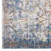 Modway Minu Distressed Floral Lattice 8x10 Area Rug - Light Blue, Yellow and Orange,  100% Polypropylene ,  Tight Low Pile Weave - 2 of 4