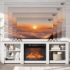 VINGLI Fireplace TV Stand up to 80 inch TVs, Farmhouse Entertainment Center with Electric Fireplace Heater & Adjustable Shelves - 3 of 4