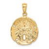 Black Bow Jewelry 14k Yellow Gold 18mm Sand Dollar Pendant - 3 of 4