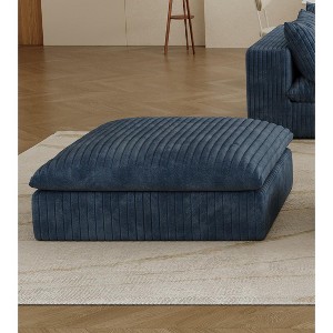 Cloud Sofa,Corduroy Fabric,Deep Seat Couches,Double-layer design,Removable Cushion,No Assembly,DIY Combination for Living room, Bedroom,Blue - 1 of 1