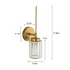 LLHZSY Modern Bathroom Vanity Wall Light Cylinder Bathroom Crystal Wall Sconces - Gold/Black-1/2/3/4/5 light - 3 of 4