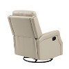 Set of 2 Basilio 28.74" Wide Tufted Wooden Upholstery Genuine Leather Swivel Rocker Recliner with Nailhead Trims | ARTFUL LIVING DESIGN - 4 of 4