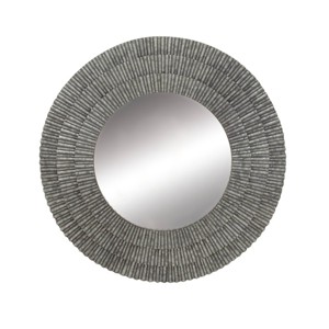 Farmhouse Metal Wall Mirror Gray - Olivia & May - 1 of 4