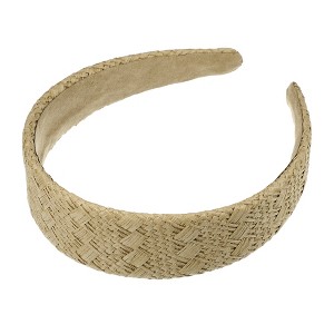 Unique Bargains Women's Fashion Straw Headband 5.91"x1.57"  1 Pc - 1 of 4