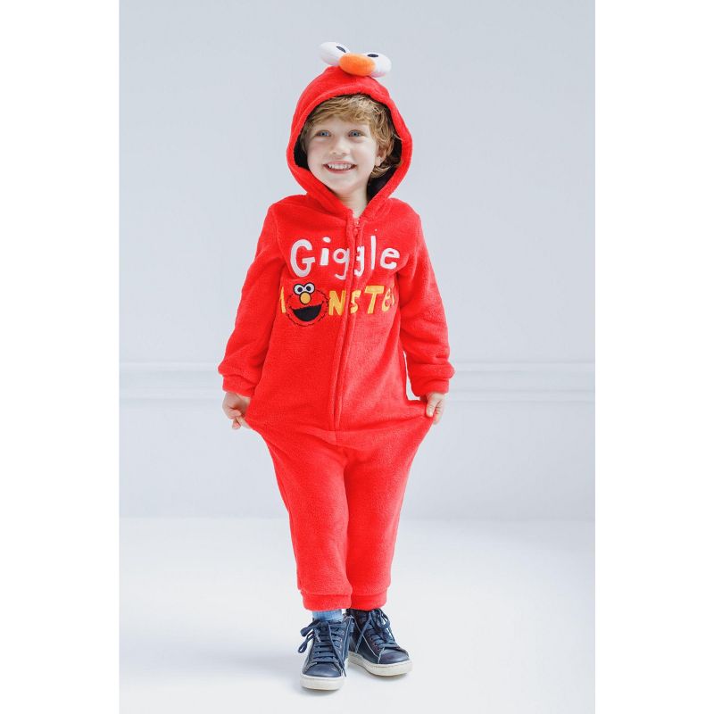 Sesame Street Elmo Cookie Monster Baby Zip Up Cosplay Costume Coverall Infant to Toddler, 5 of 8