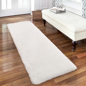 Fluffy Shaggy Rug: Tie-Dyed Furry Non-Shedding Plush Rug – Fuzzy Accent Carpet for Living Room, Bedroom | Soft Feet-Friendly Home Decor Floor Cover - 1 of 4