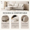 94" Chenille L-Shaped Modular Sectional Sofa with Ottoman and Throw Pillows for Living Room, Bedroom, Apartment - 4 of 4
