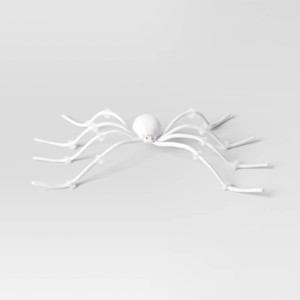 50" Halloween Plush Glows Under Black Light Spider White - Hyde and EEK! Boutique™: Indoor Decor, Polyester, No Battery Required - 1 of 3