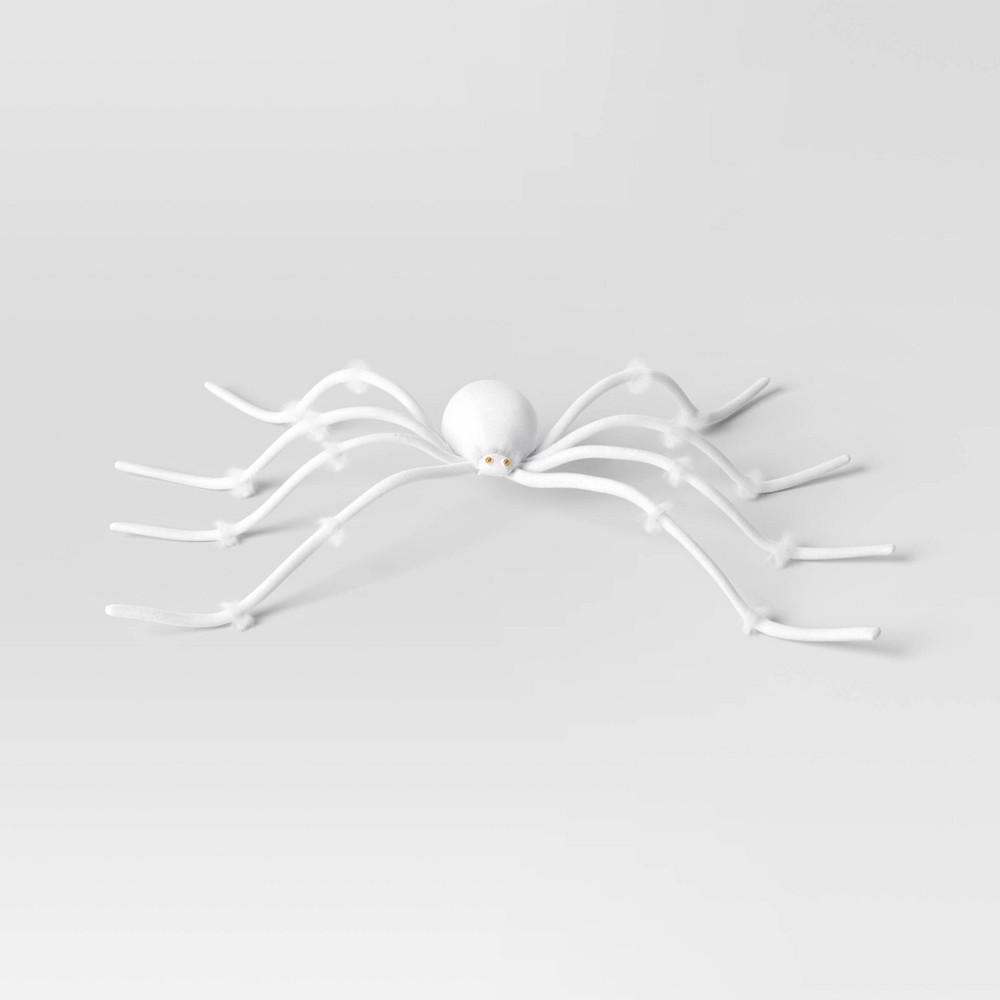 50" Halloween Plush Glows Under Black Light Spider White - Hyde and EEK! Boutique™: Indoor Decor, Polyester, No Battery Required