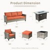 XIZZI Outdoor Sectional Sofa Set, Modular Outdoor Wicker Sofa Set with Optional Solar Table, Ottomans or Fire Pit in 6 Colors, All-Weather Design - 3 of 4