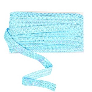 Sewing Sequin Trim 0.9 Inch 4 Row, 25 Yards Glitter Sequin Ribbon Metallic Stretch Bling Strip DIY Craft Decoration - 1 of 4