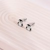 Girls' Playful Penguin Screw Back Sterling Silver Earrings - In Season Jewelry - 4 of 4
