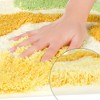 Unique Bargains Soft Non-Slip Thick Shaggy Water Absorbent Botanical Pattern Bath Floor Mat - 3 of 4