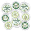 Big Dot of Happiness Family Tree Reunion - Hanging Family Gathering Party Tissue Decoration Kit - Paper Fans - Set of 9 - 2 of 4