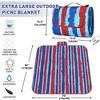 Tirrinia Extra Large Picnic Blanket, Waterproof Lightweight Portable Outdoor Mat for Family Camping, Park, Beach,  ( US Unique Print, 70''X80'') - 3 of 4