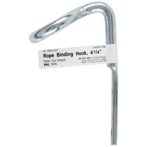 Hampton Small Zinc-Plated Silver Steel 4.125 in. L Rope Binding Hook 150 lb 1 pk (Case of 10) - 1 of 1