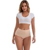 INSPIRE CHIC Women's High-Waisted Butt Lifting Tummy Control Cotton Briefs 4 Packs - 4 of 4