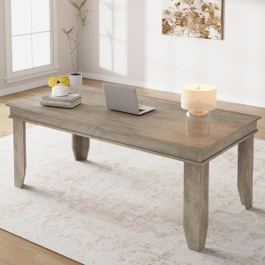 70 in Farmhouse Executive Desk, Large Home Dining Table, Work from Home Study Desk with Sturdy Wooden Frame, for Home Office - 1 of 3