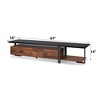 Chic Crate-Walnut Black Finish Media Console – Modern TV Stand w/ Multi-Tier Storage, Multi-Room Furniture - 4 of 4