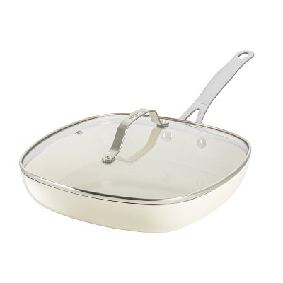 Cream 12-Piece Nonstick Aluminum and Stainless Steel Cookware Set