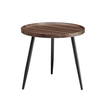 Paxton Round Mid-Century Modern Side Table Walnut - Danya B.