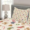 FIONECA Red/Green/Cream Microfiber Farmhouse Coverlet / Bedspread Set - 2 of 4