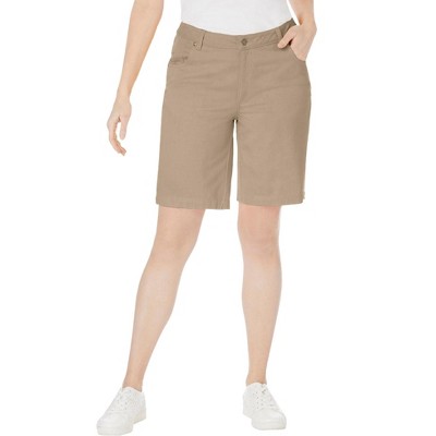 Jessica London Women's Plus Size Classic Cotton Denim Shorts