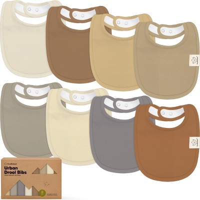 KeaBabies 8pk Organic Baby Bibs for Boy, Baby Drool Bib for Baby Boys and Girls, Newborn Teething Bibs