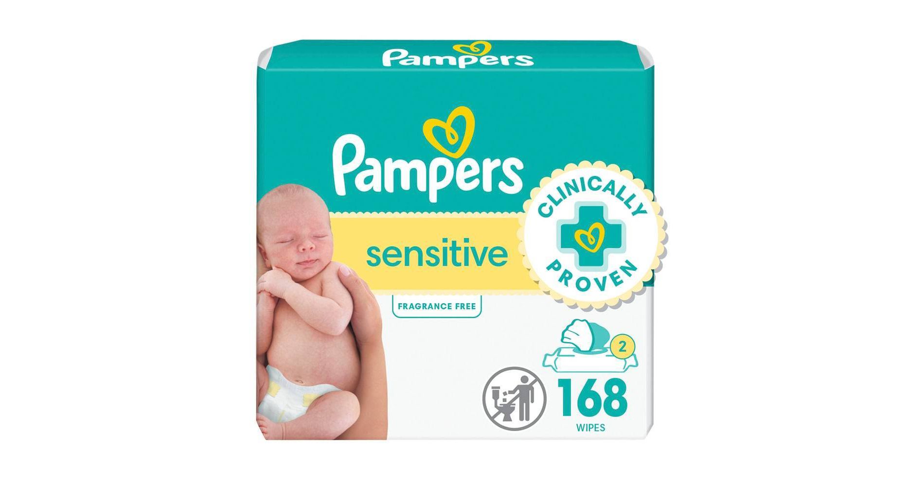 Pampers Sensitive Baby Wipes - 168ct: Hypoallergenic, Paraben-Free, For Face & Hands & Diaper Area
