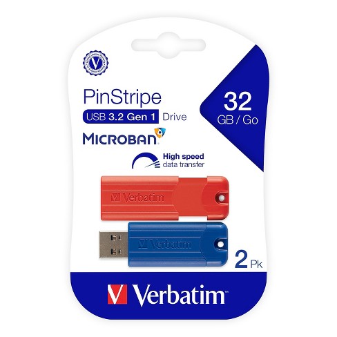 Geologi Forekomme Missionær Verbatim Pinstripe 32gb Usb 3.0 Flash Drive 70056 : Target