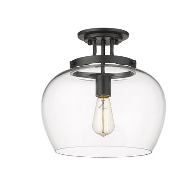 Z-Lite Joliet 1 - Light Semi-Flush Mount in  Matte Black