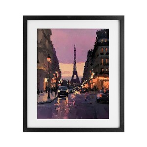 Stupell Industries Twilight in Paris Streets Framed Print Under Glass Art - 1 of 4