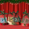 Christmas gift box with ribbon box paper, dry Christmas party gift supplies, used for packaging cookies, candies, etc - 3 of 4