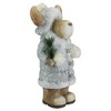 Northlight Frosted Ceramic Moose in Winter Coat Holding Pine Sprigs Christmas Figure - 18" - 2 of 4