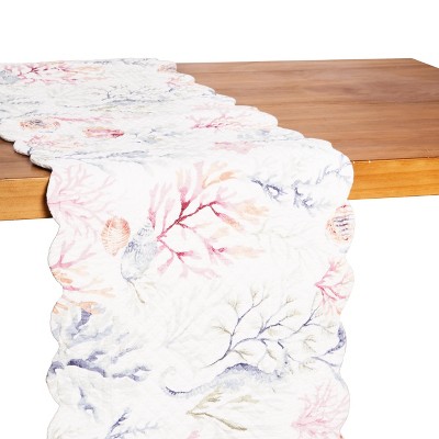 Nori Coral Multicolor Cotton Coastal Table Runner