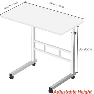 Standing Desk Adjustable Height, Mobile Stand up Desks w/Wheels, Portable Rolling Small Computer Table for Home Office - 1 of 4