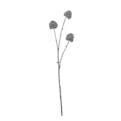 Northlight 32” Silver Sequin Artificial Allium Christmas Spray