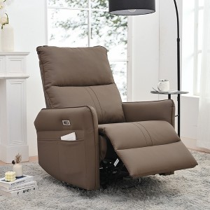 KTMBDW Power Recliner Chair, 270 Swivel Rocker Chair,Small Rocking Recliner Chair for Small Spaces,Upholstered Glider Recliner Chair with Side Pockets - 1 of 4