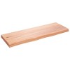 vidaXL Wall Shelf Light Brown 31.5 in.x11.8 in.x(0.8 in.-1.6 in.) Treated Solid Wood Oak - image 2 of 4