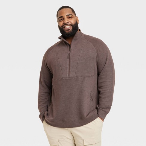 Mens fleece half zip on sale pullover