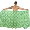 HAPPY BAY Men's Sarong Cover Up Wraps Swim Beach One Size Leaves Green - 2 of 4