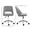 CAVINAS Velvet Adjustable Height Swivel Office Chair,Desk Chair with Hollow Back Design for Bedroom,Living Room - 3 of 4
