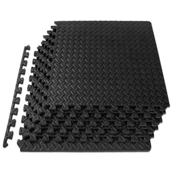 ProsourceFit Exercise Puzzle Mat, 24” x 24” x ½” Tiles