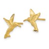 Black Bow Jewelry 13mm Satin Hummingbird Post Earrings in 14k Yellow Gold - 2 of 4